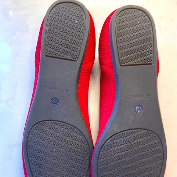 Rothy’s Pointed Toe Flats in Chili Red - Picture 2 of 7